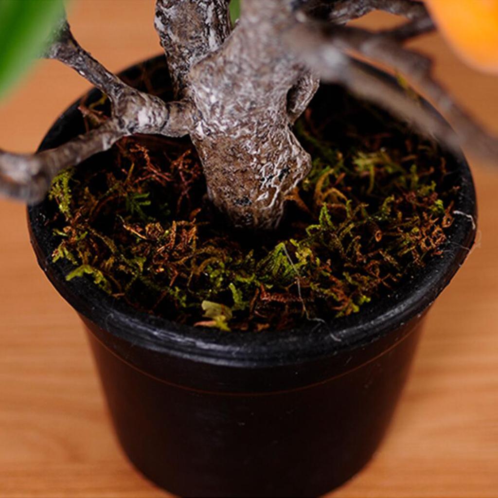 Artificial Fruit Tree Bonsai Green Leaf Realistic Potted Plants Rubber Balls