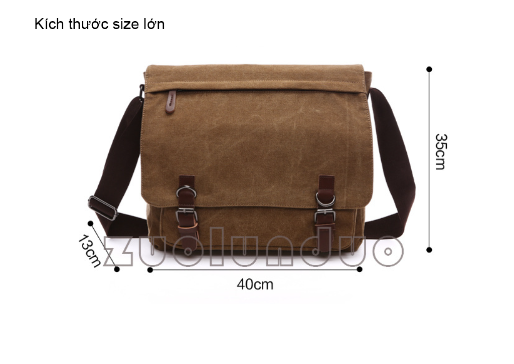 Túi đeo chéo đeo vai nam vải canvas cao cấp phong cách mới