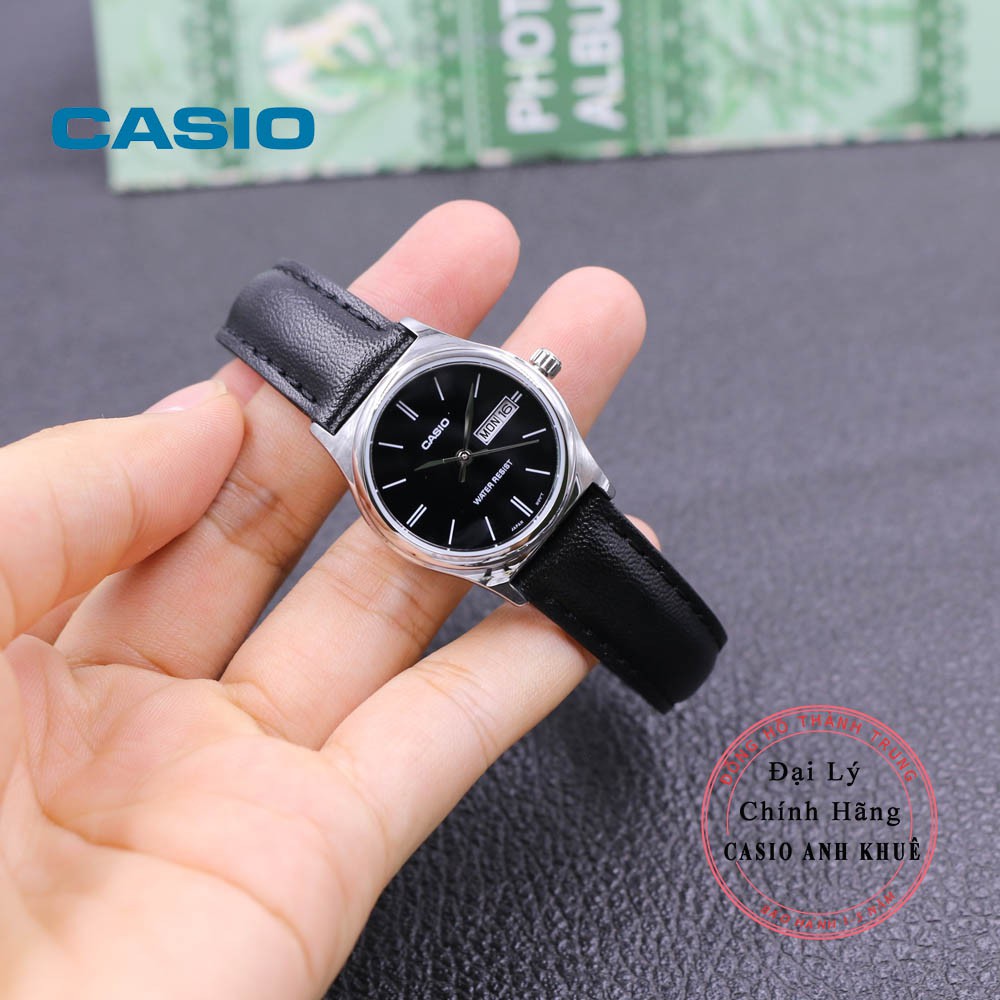 Đồng Hồ Nữ Casio LTP-V006L-1B2UDF Dây Da