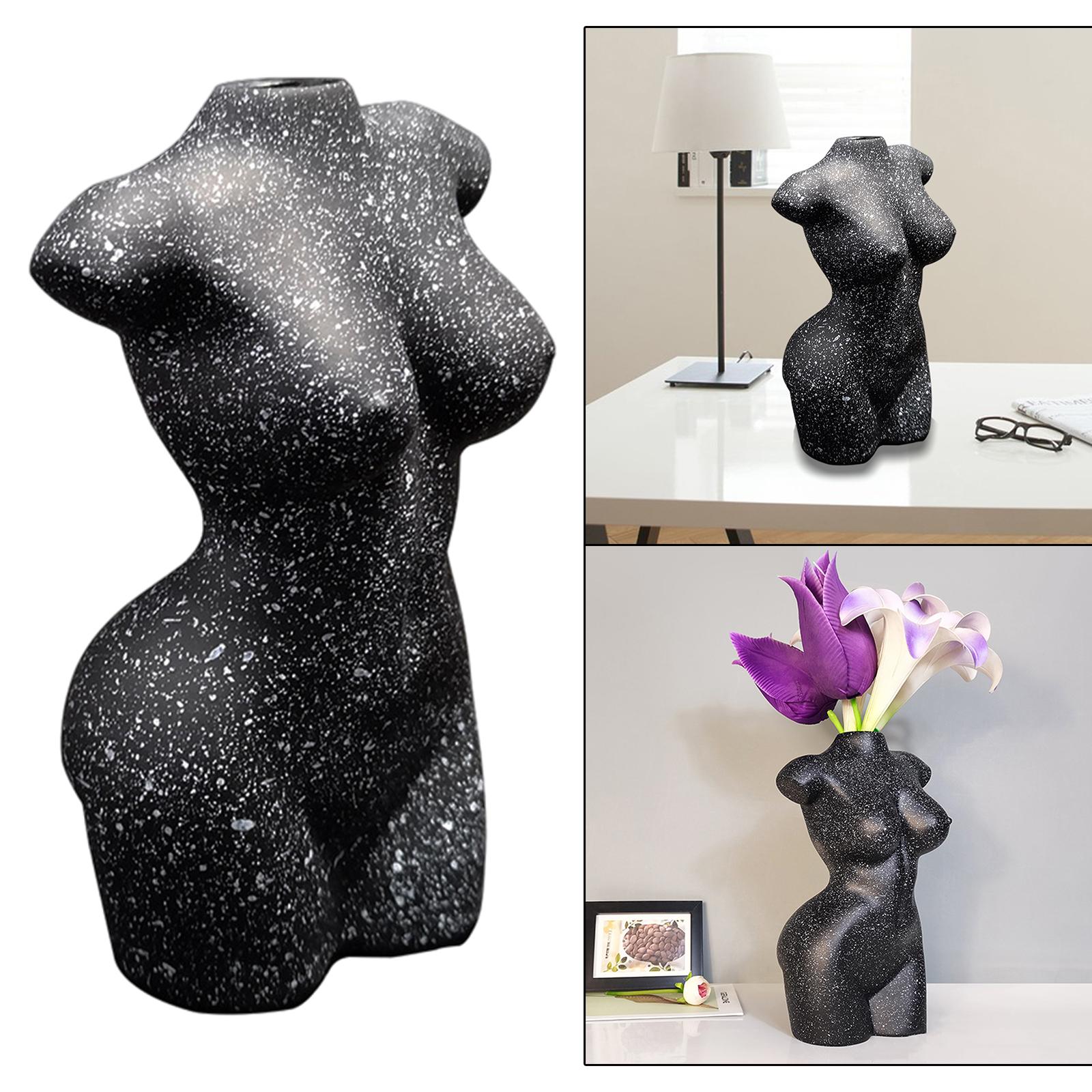 Body Vase Female Form Dry Flower Vase, Body Shaped Sculpture, Resin Plants Planters Boho Style, Indoor Plant Pot, Living Room Bedroom Home Decor