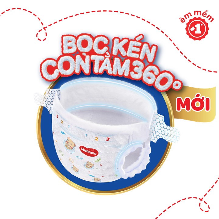 Tã dán sơ sinh Huggies NB74 (dưới 5kg) - Gói 74 miếng + Tặng 10 miếng