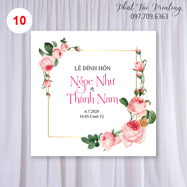Bảng Backdrop trang trí đám cưới MS 10