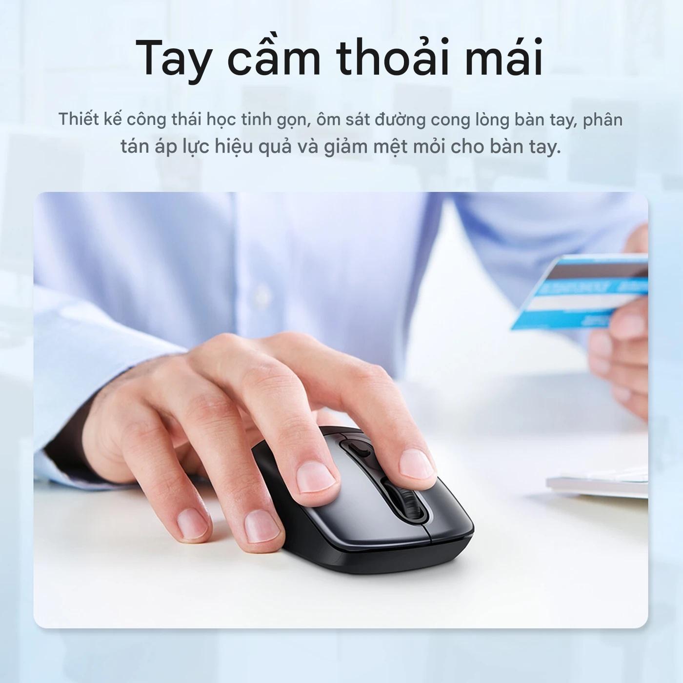 Chuột không dây Hoco GM28 kết nối USB 2.4G, dùng cho PC, Laptop, Tivi - Hàng chính hãng