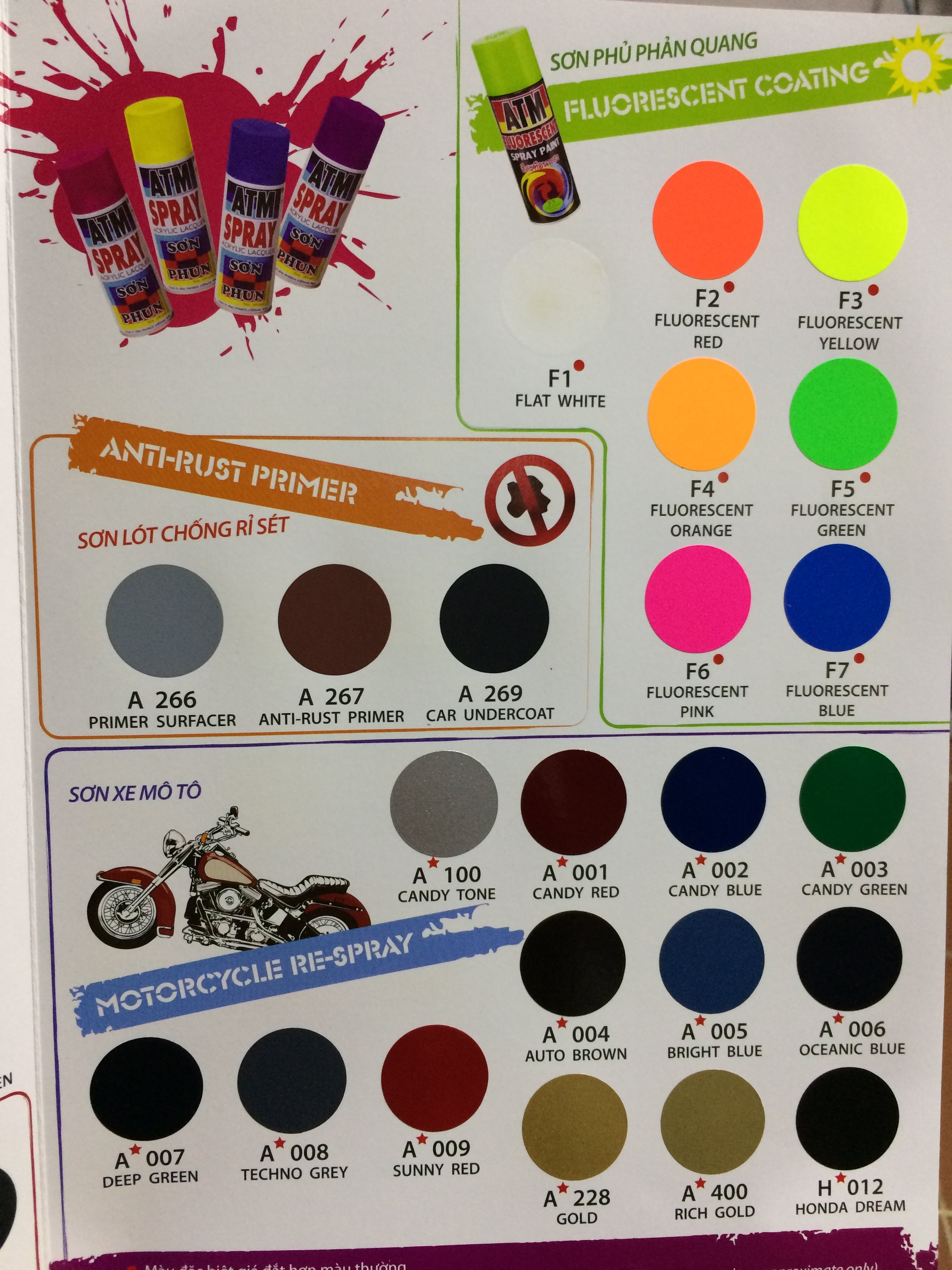 Sơn xịt màu tím ATM A240