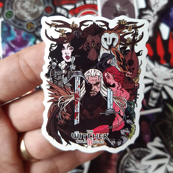 Bộ Sticker dán cao cấp chủ đề THE WITCHER - Dùng dán Xe, dán mũ bảo hiểm, dán Laptop