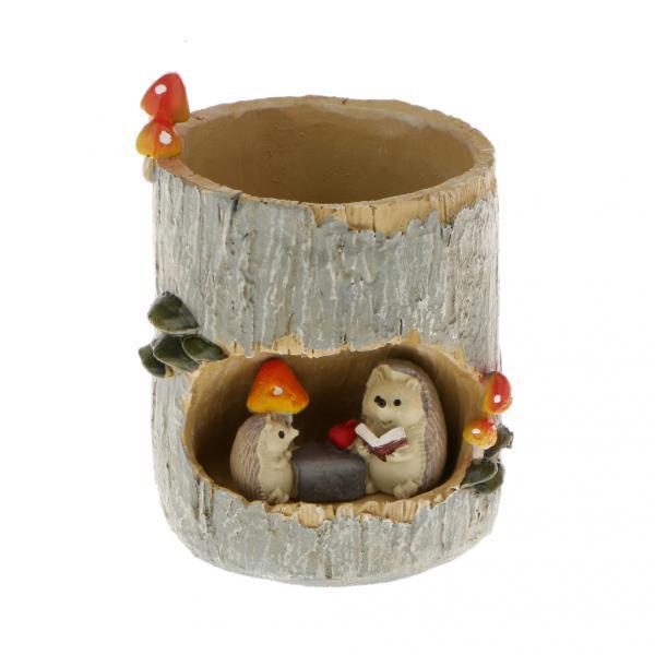 2Pc Hedgehog Flower Sedum Succulent Pot Planter Bonsai Trough Box Plant Beds