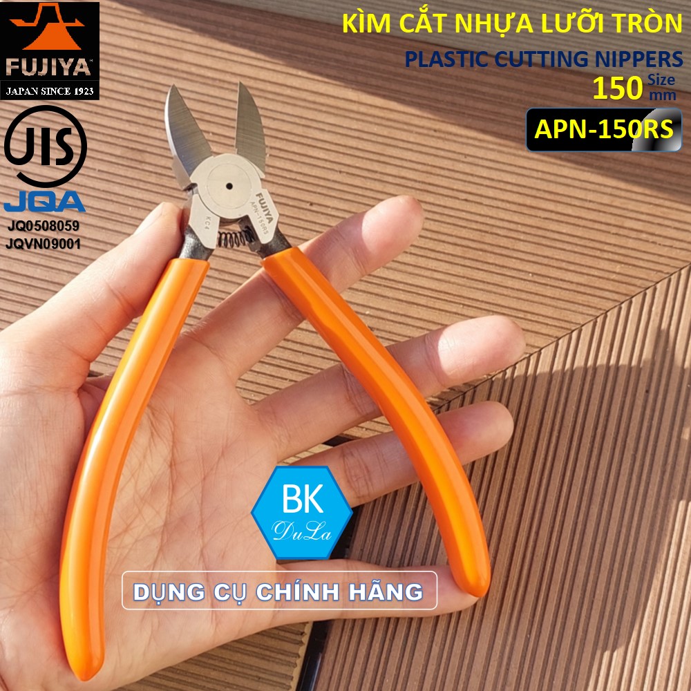 Kìm cắt nhựa lưỡi tròn 6 inch/ 150mm Fujiya APN-150RS GENUINE  Công nghệ Nhật Bản- Kìm cắt bavia