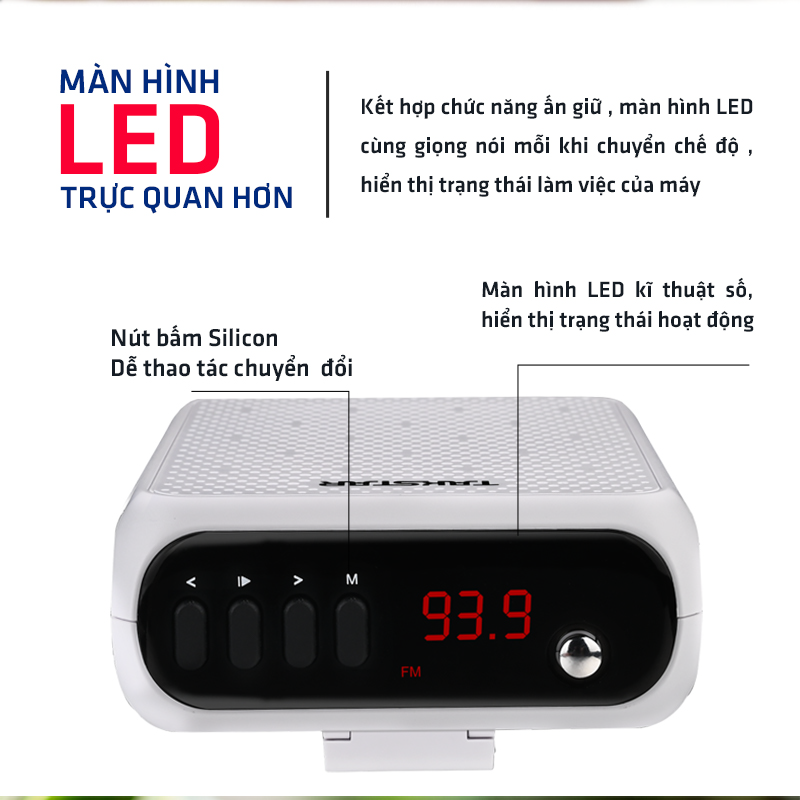 Máy trợ giảng không dây UHF Takstar E300W (Tặng kèm củ sạc) - Hàng chính hãng