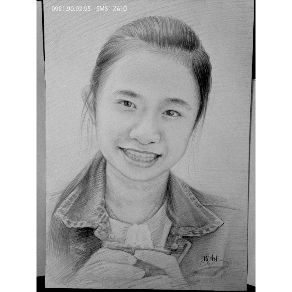 Vẽ tranh chân dung A3 làm Qùa tặng, quà lưu niệm