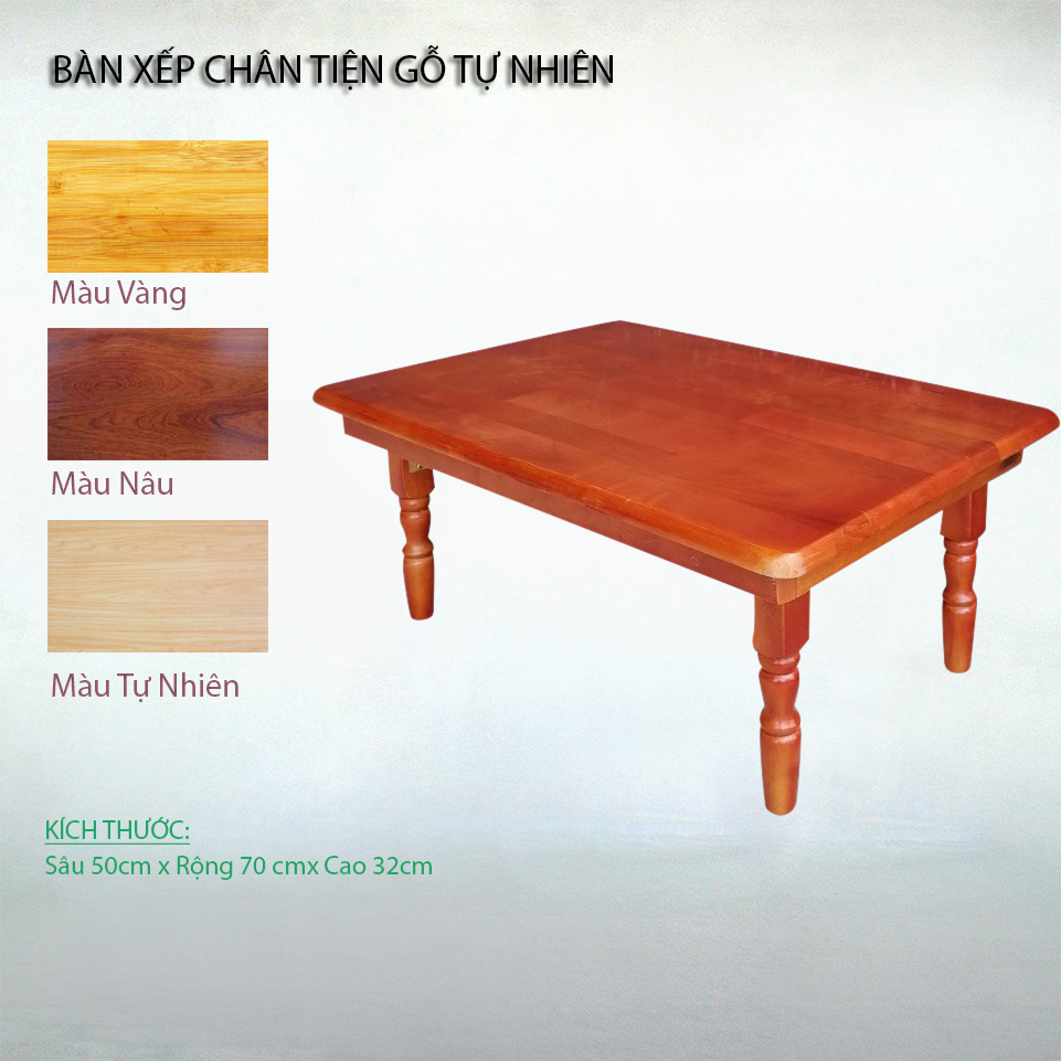 Bàn xếp gọn gỗ tự nhiên màu cherrry