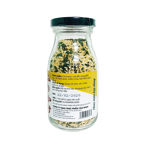 Gia vị rắc cơm lúa mạch rong biển hũ 100g - Tâm Minh Foods