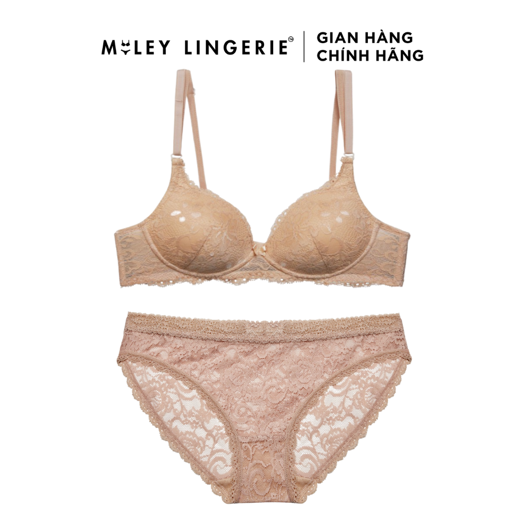 Bộ Áo Ngực Và Quần Lót Nữ Ren Không Gọng Miley Lingerie BRL_FLS_03