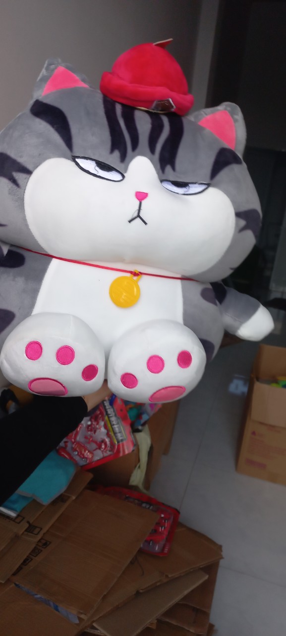 Thú nhồi bông mèo hoàng thượng ngồi đáng yêu