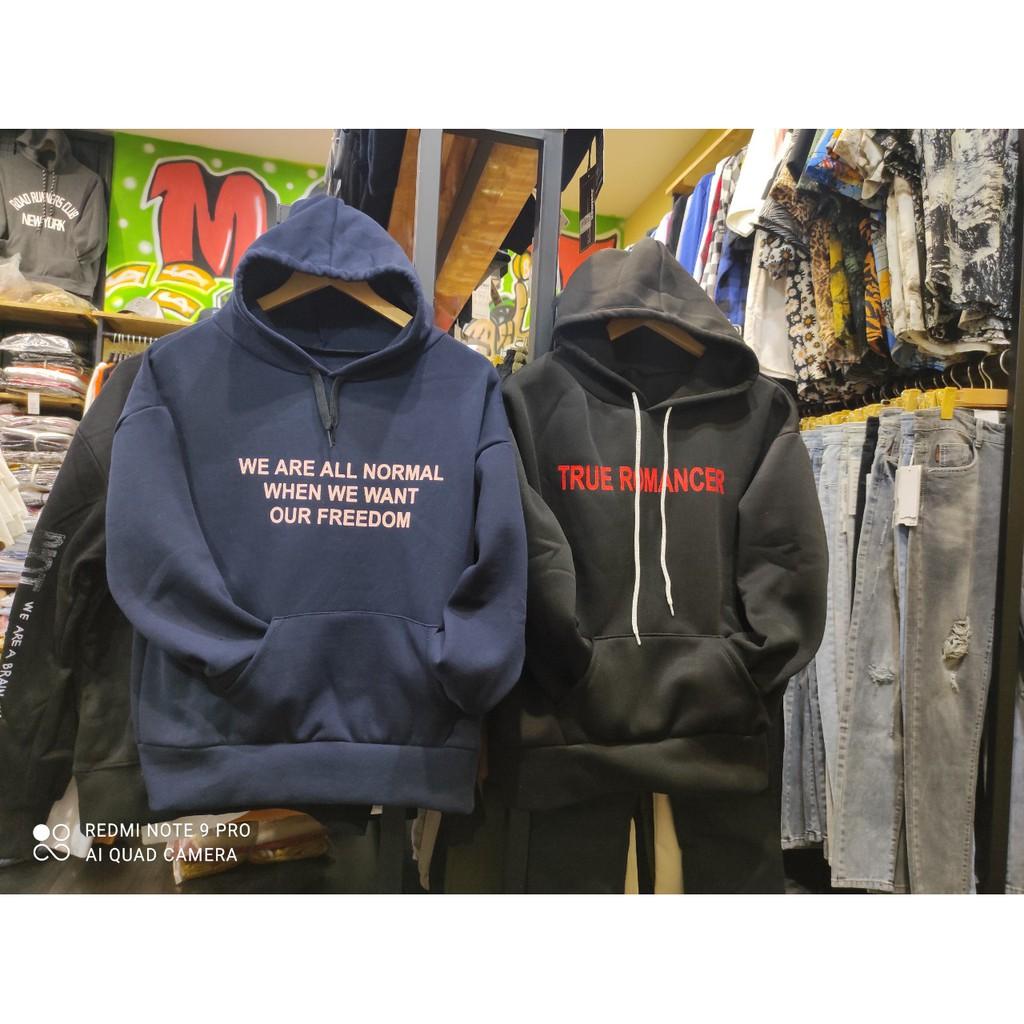 Áo Hoodie Nỉ In Hình và Chữ Unisex Nam và Nữ