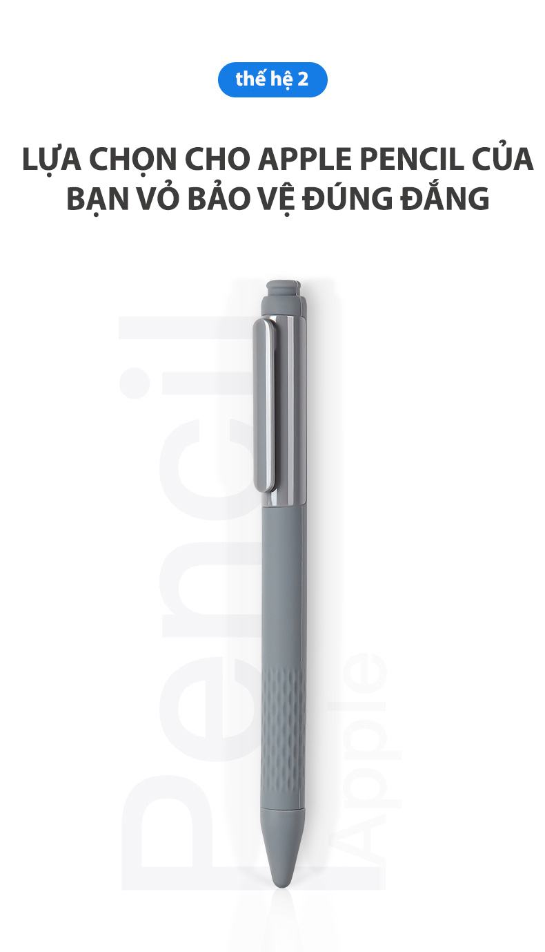 Vỏ Đựng Bảo Vệ dành cho Apple Pencil 2 Silicon + PC