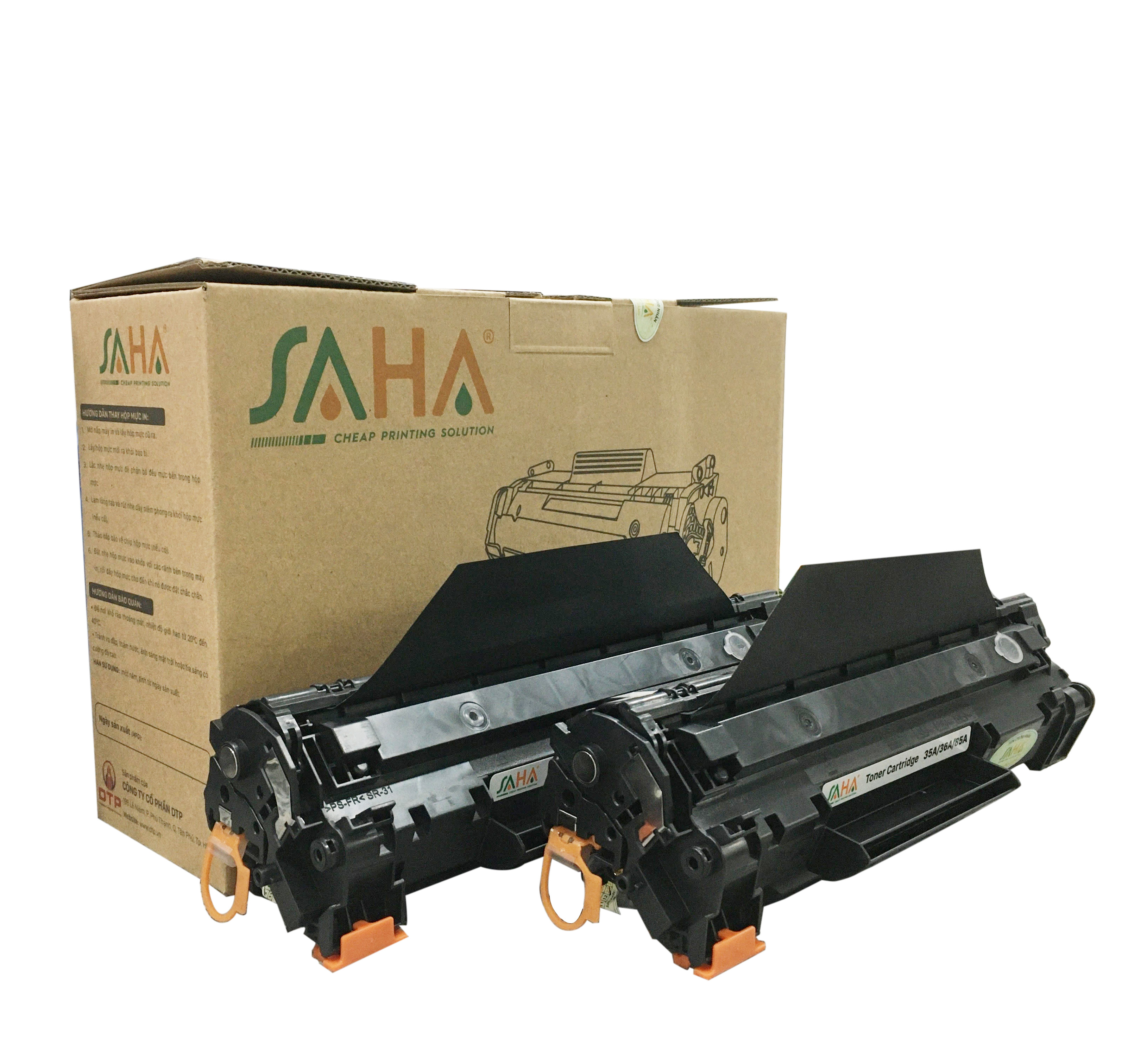 Hộp đôi SAHA 35A/36A/85A cho máy in HP, Canon - Hàng chính hãng