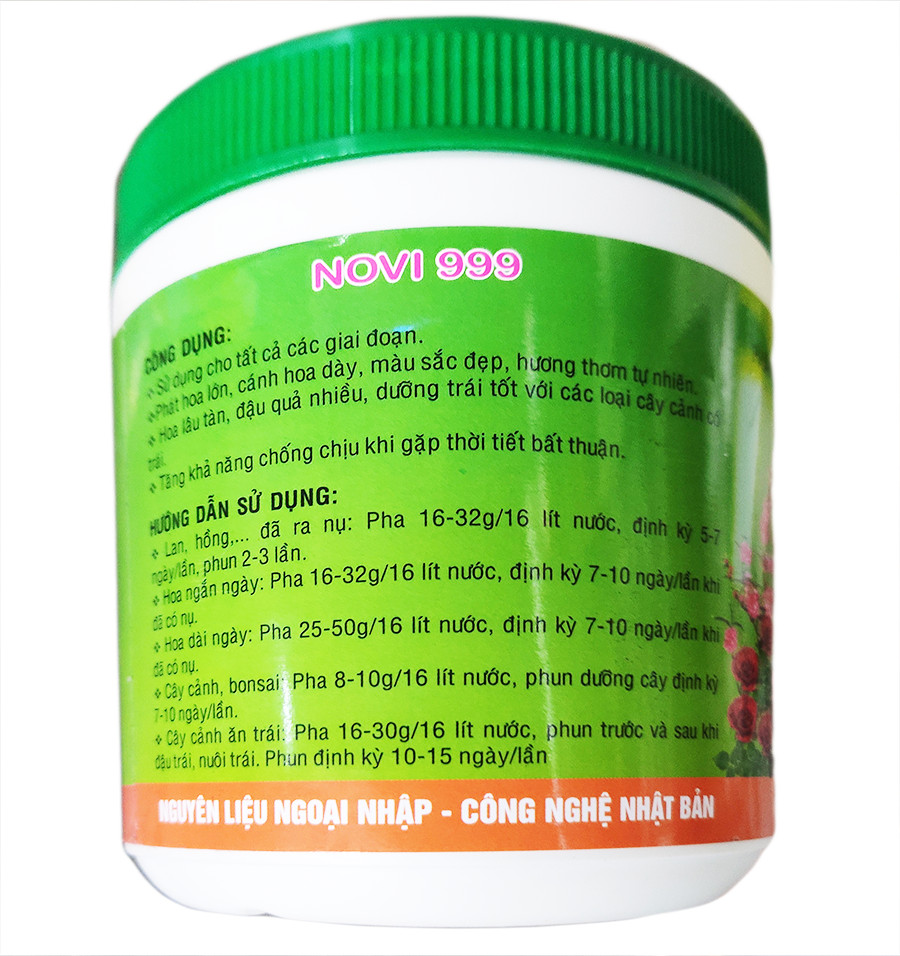 Phân bón dưỡng cây toàn diện Novi 999 21 21 21 hủ 500g