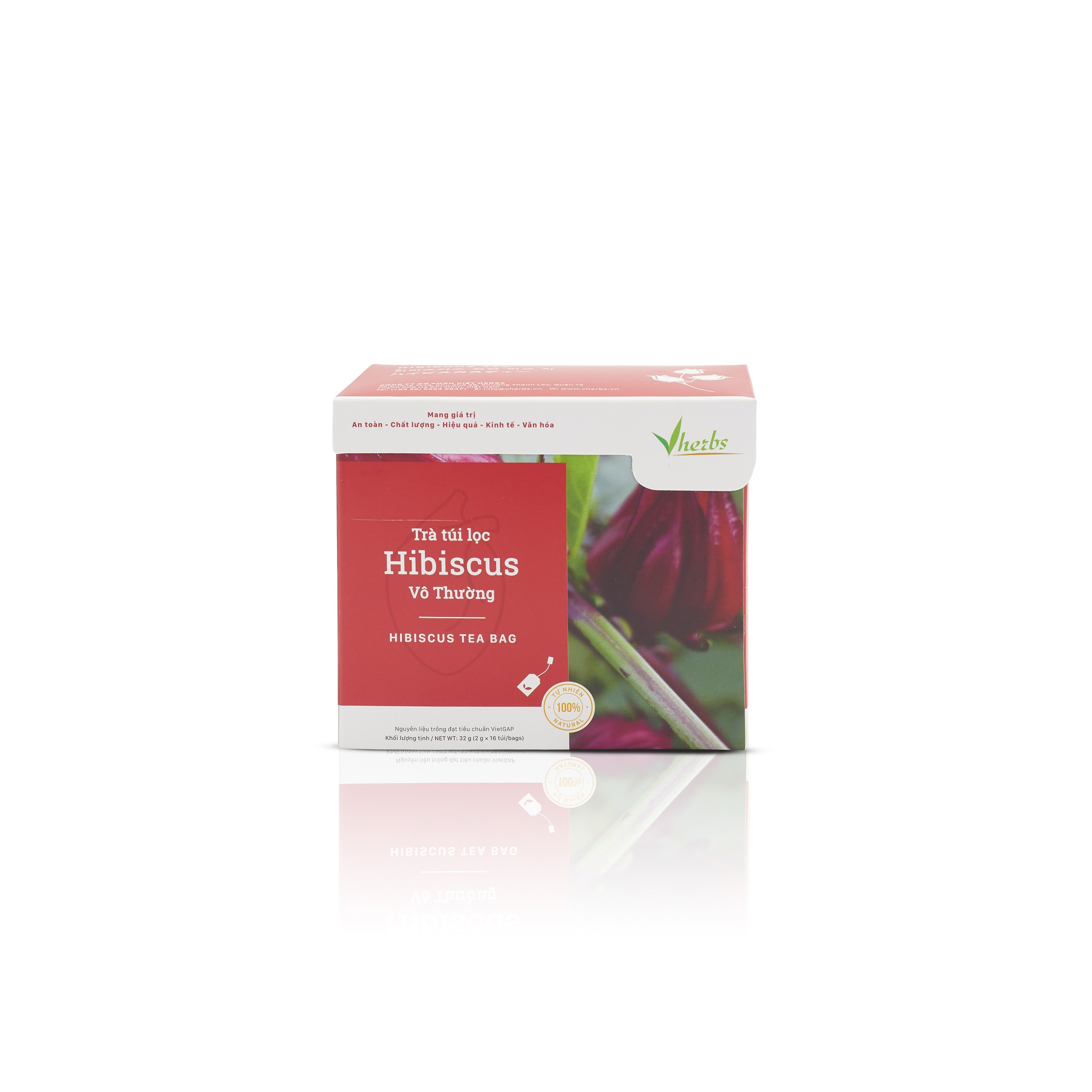 Combo 3 Hộp Trà Hibiscus Vô Thường Vherbs (3 Hộp x 16 Túi)