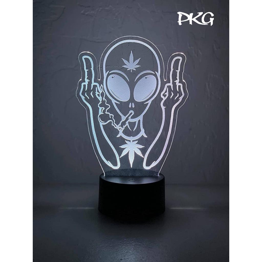 Đèn Ngủ Led 3D Hình Biểu Tượng Lá Gai Quà Tặng Trang Trí cảm ứng có Điều khiển từ xa nháy sáng 16 màu