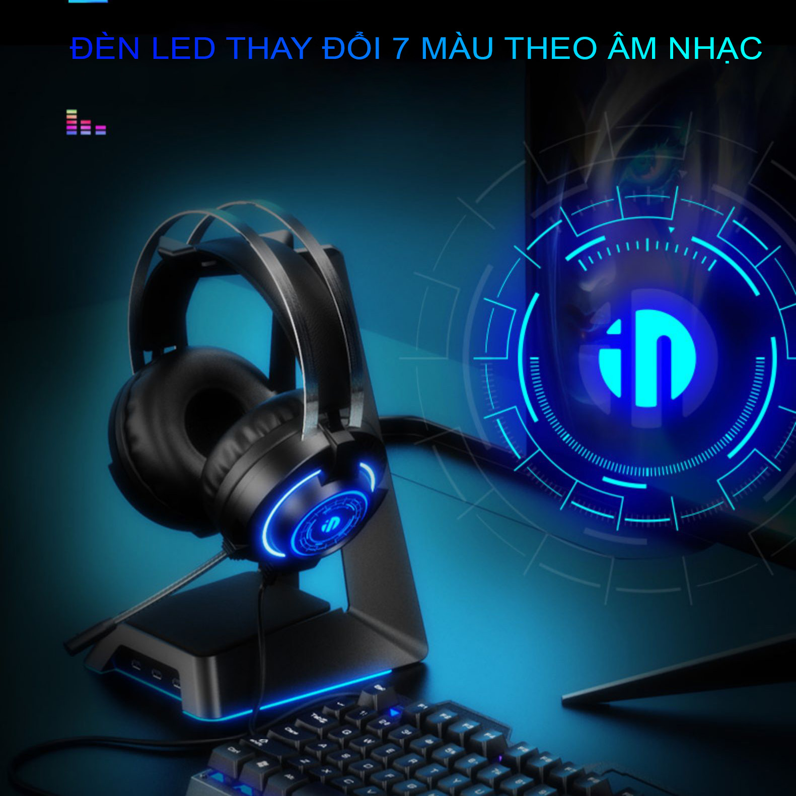 Tai Nghe Chụp Tai Gaming SIDOTECH G2 Có Mic Âm Thanh 7.1 Chuyên Game - Hàng Chính Hãng