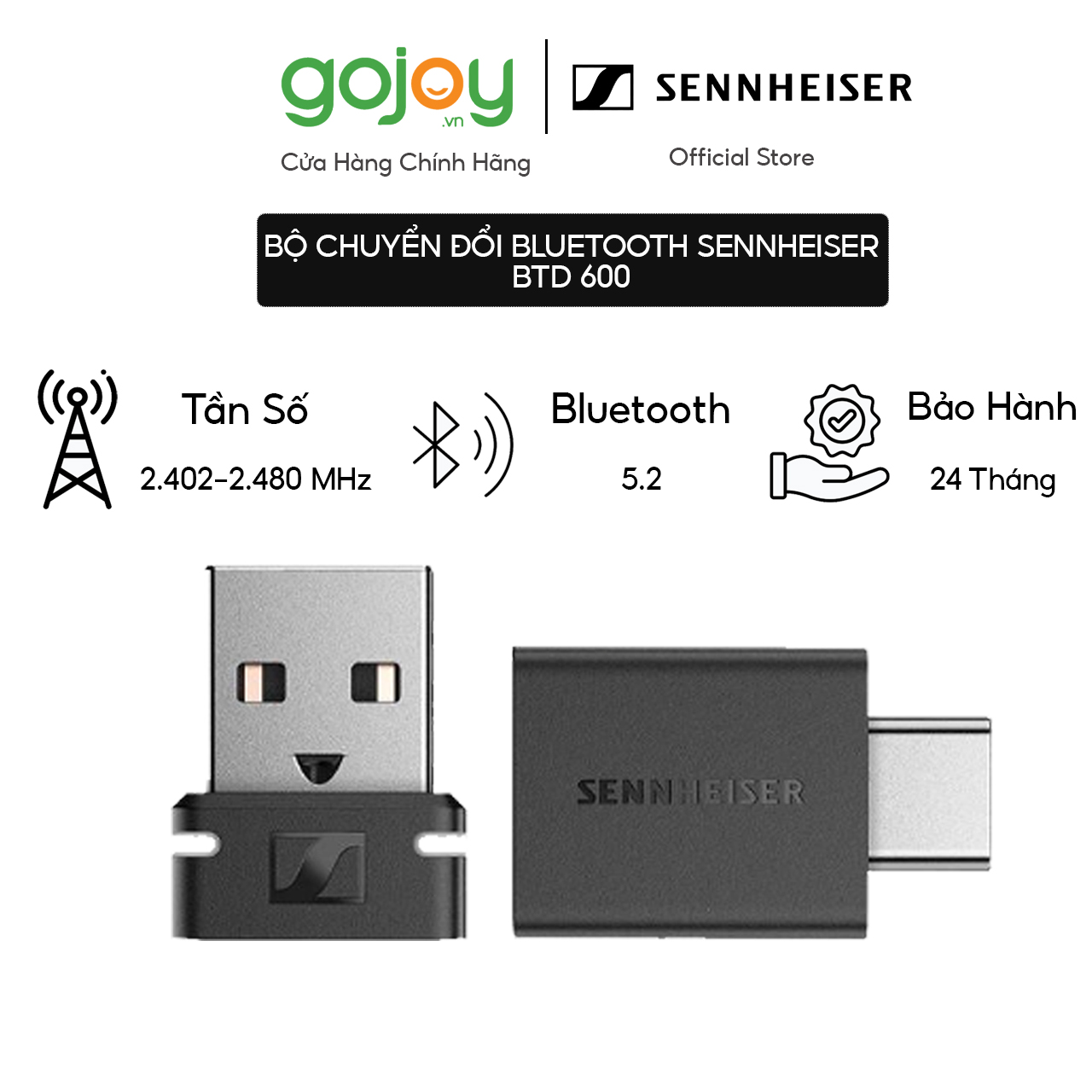 Kết nối tai nghe hãng SENNHEISER Bluetooth Dongle BTD 600