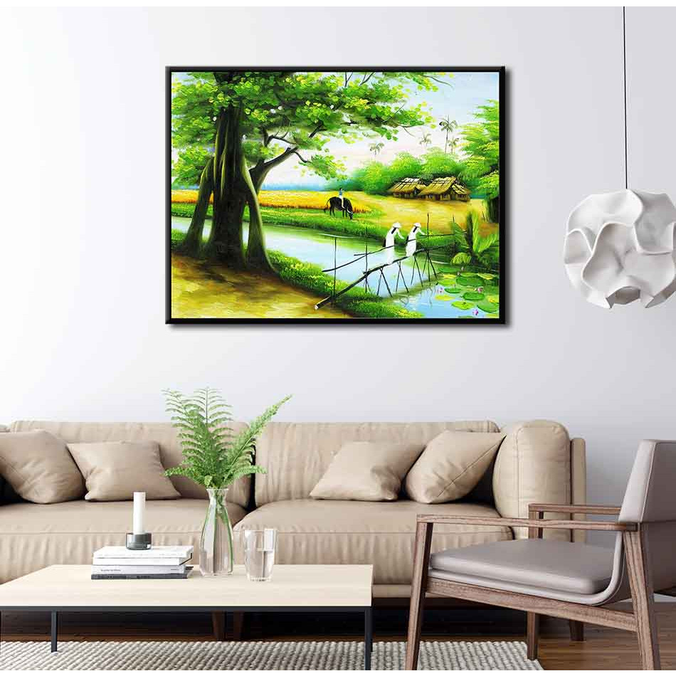Tranh canvas treo tường làng quê Việt Nam - QVN023