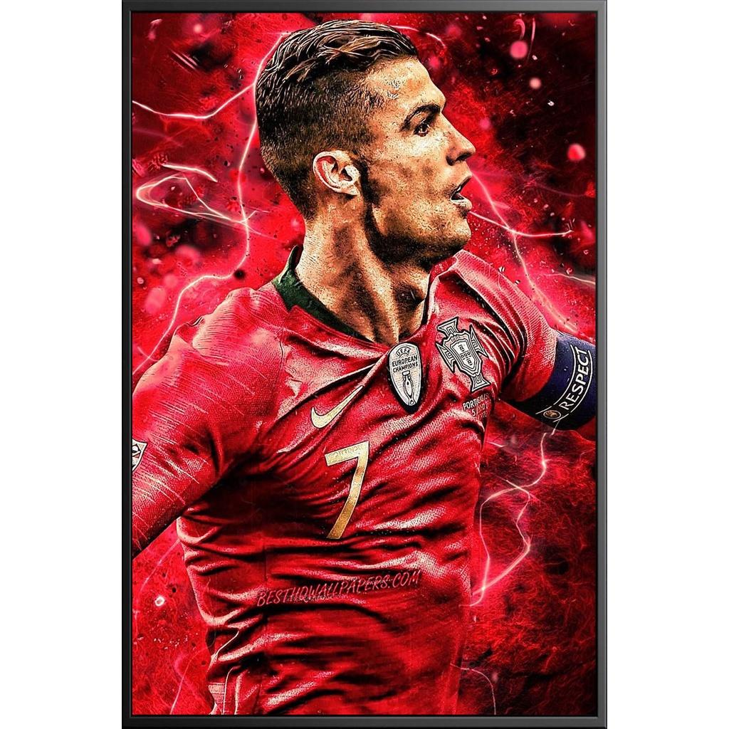 Tranh canvas treo tường RONALDO R7 + khung composite và đinh treo – decor phòng đẹp và ấn tượng