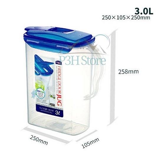 Bình nước Lock&Lock dạng rót Jug 1.5L/2L/3L HPL733 HPL735 HAP607 nhựa PP an toàn thực phẩm
