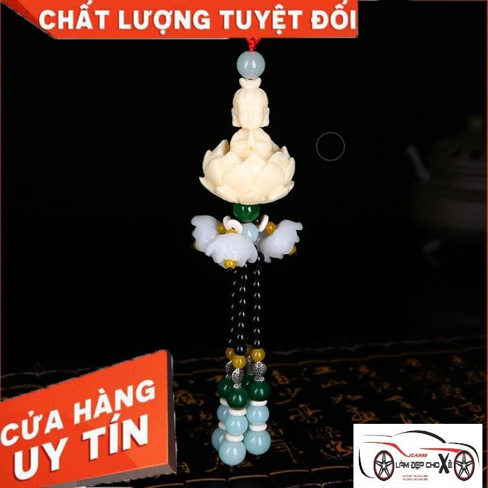 Khánh Phật Ngự Đài Sen Phong Thủy  Treo Ô Tô Cầu Bình An , May Mắn ICP01