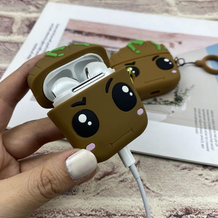 Bao Case, Ốp cho Airpods 1/ 2/ Pro kiểu dáng người cây Groot dễ thương - Mã TZAP361