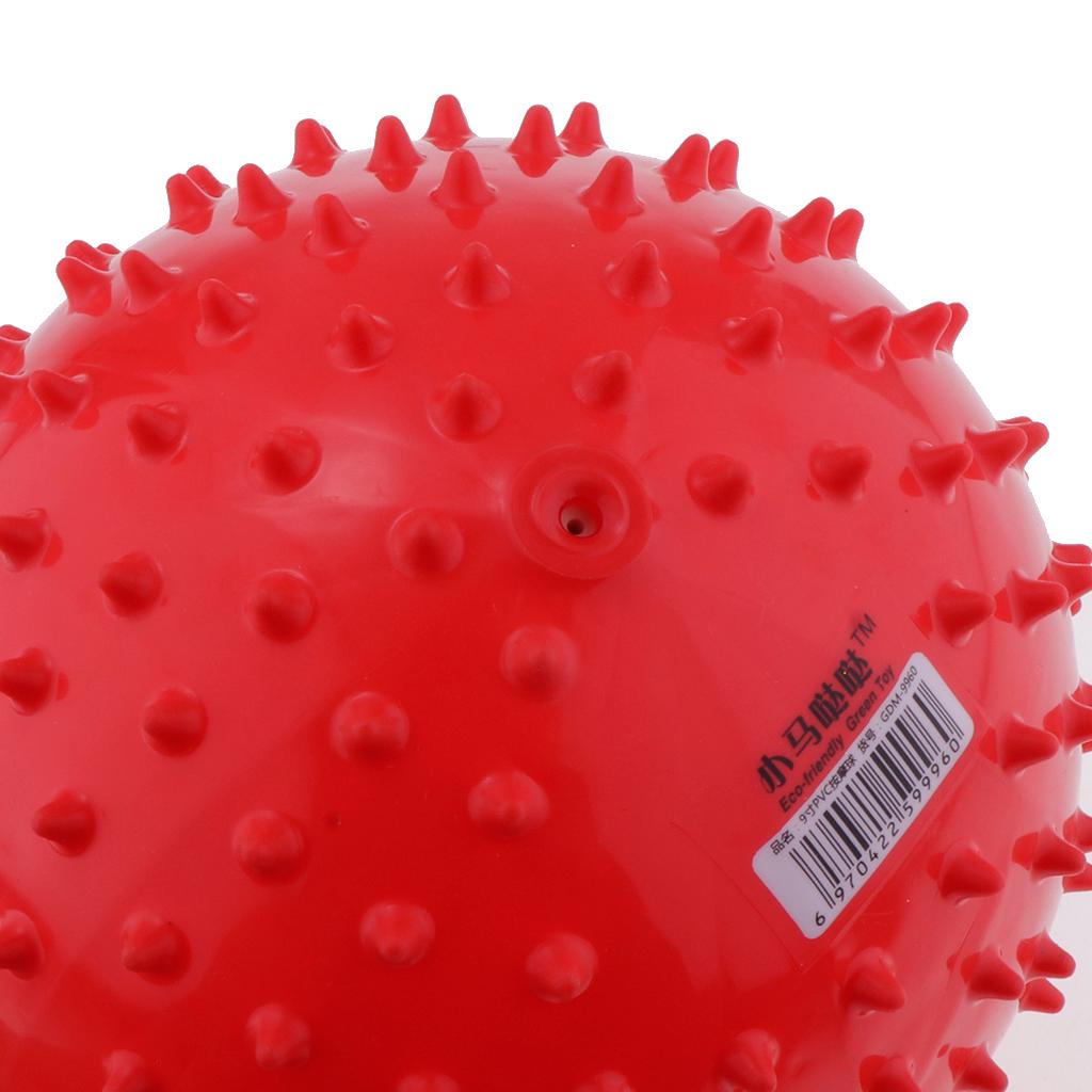 9 Inch Kids Knobby Bouncy Ball Spiky Sensory Ball for Yoga Massage