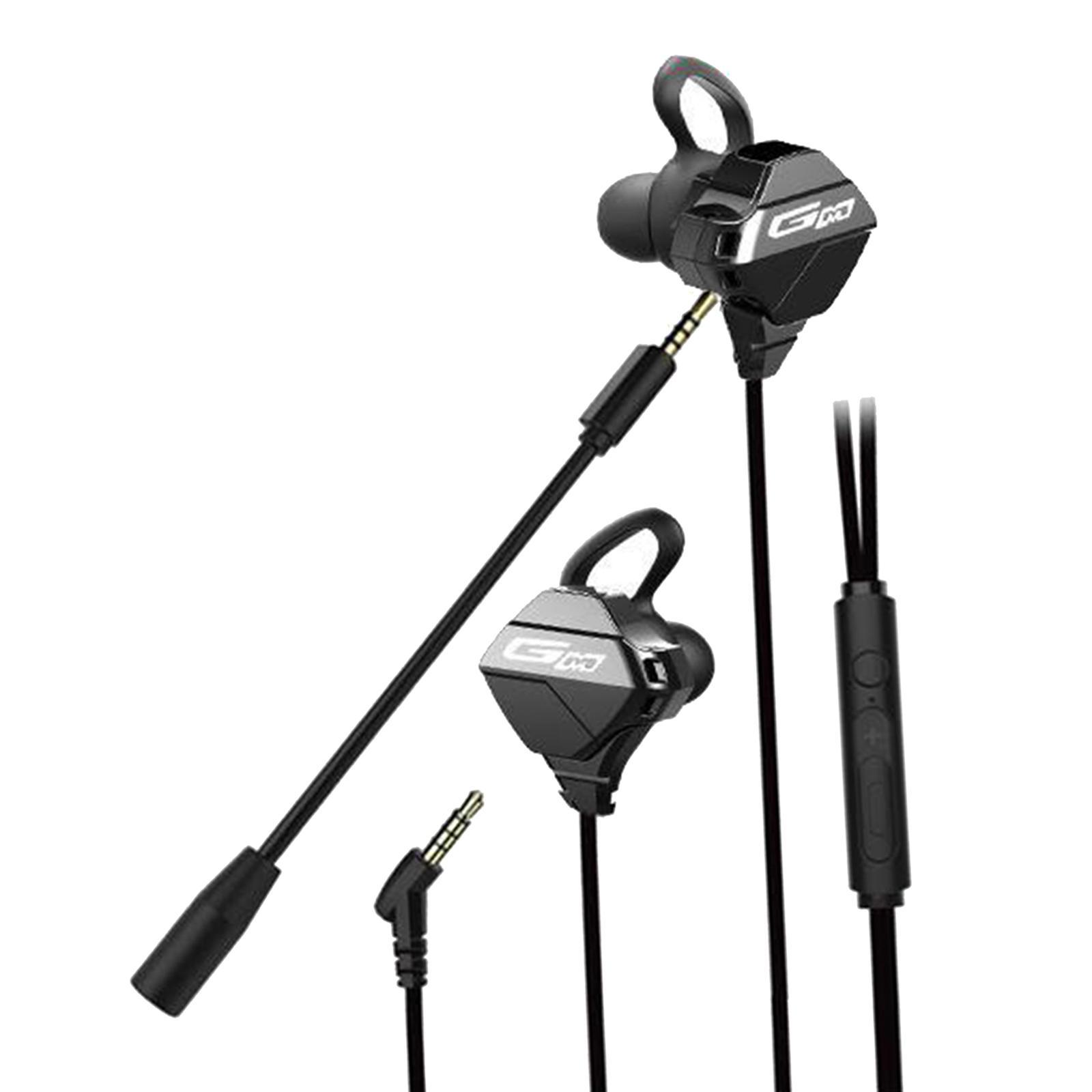 Gaming Earphones & Microphone In Ear Headphones 3.5mm Gold Plated Jack