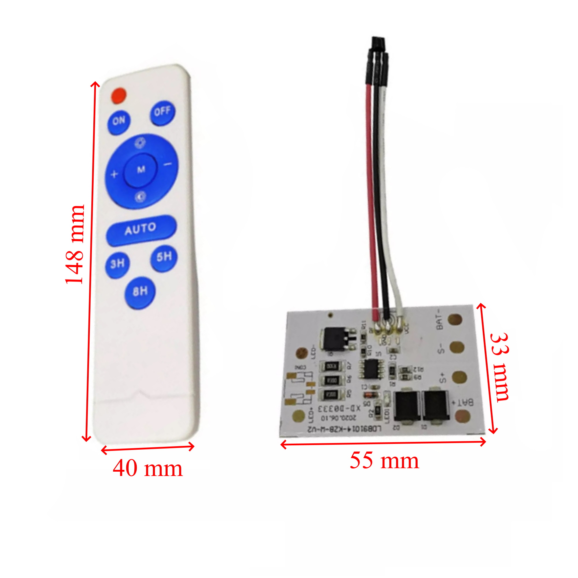 Module Mạch Remote Điều Khiển Đèn Led Năng Lượng Mặt Trời 3.2VDC – 3.7VDC