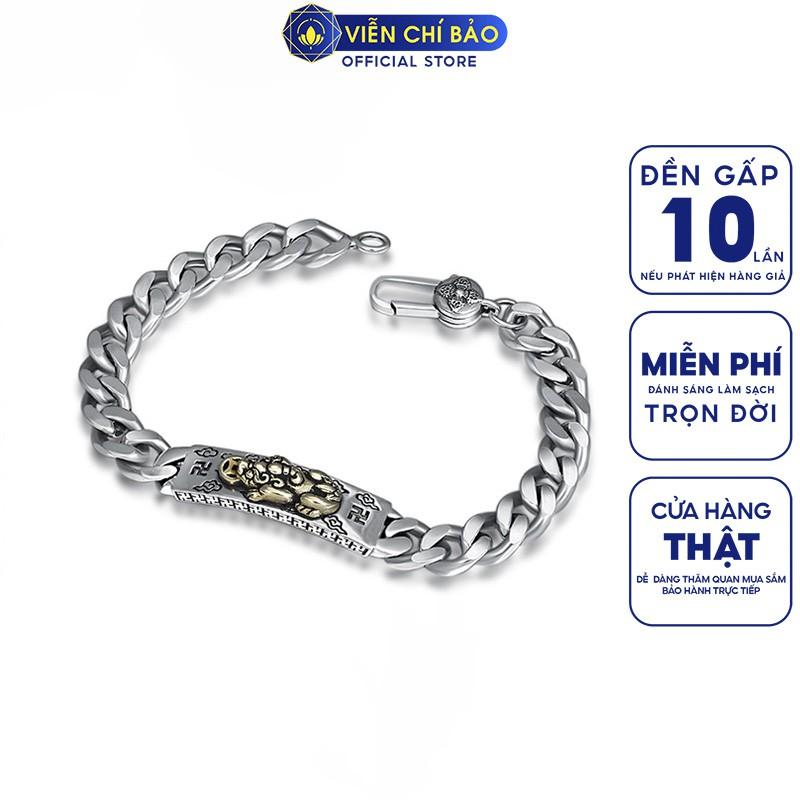 Lắc tay bạc nam Tỳ Hưu Thiên Lộc chất liệu bạc Thái 925 thời trang phụ kiện trang sức nam Viễn Chí Bảo L100050