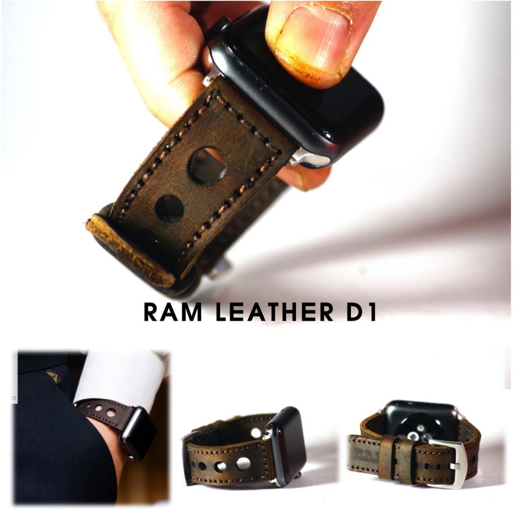 Dây đồng hồ RAM Leather cho apple watch da bò handmade – RAM d1 nâu đất