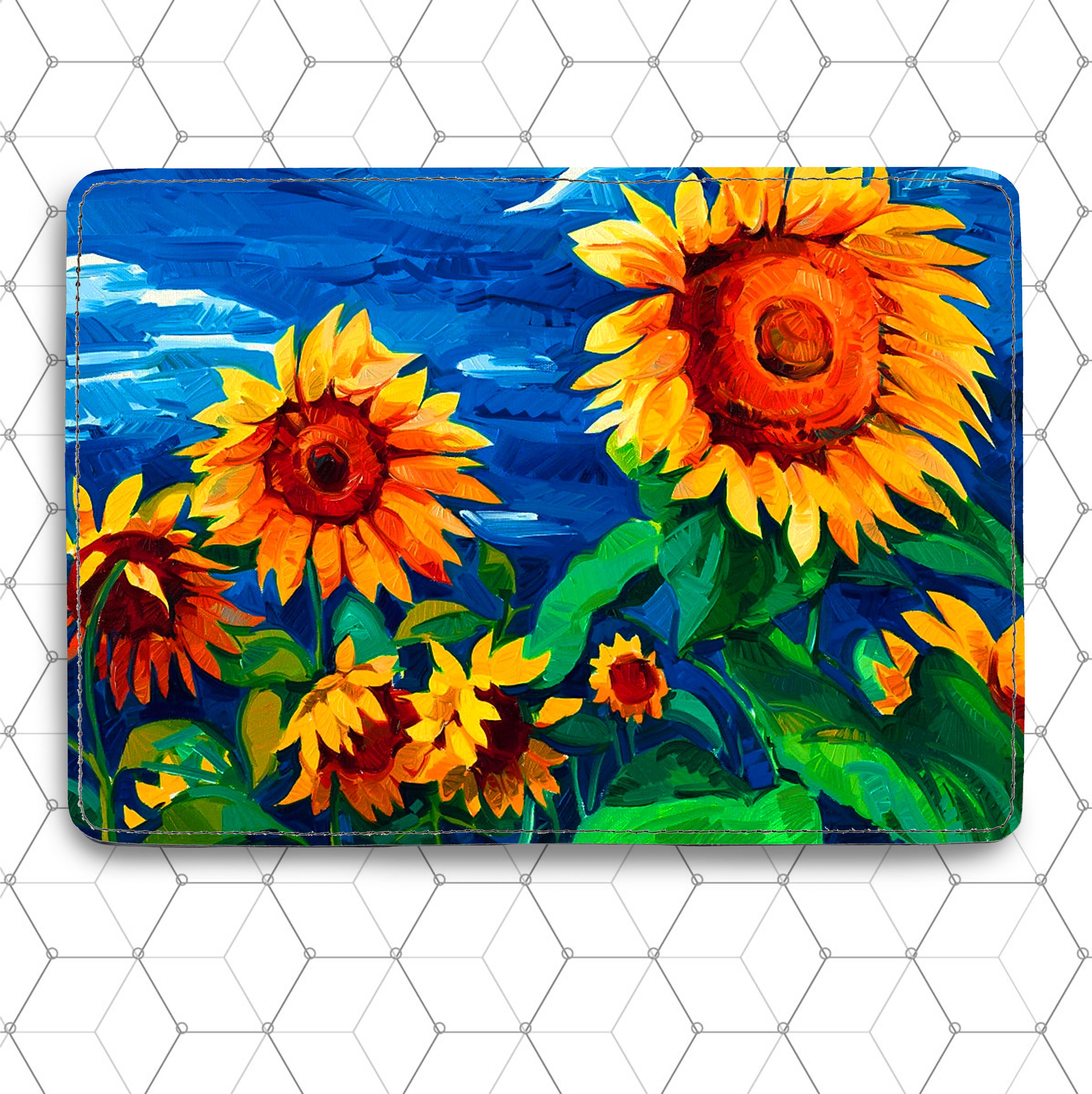 Bao Da Hộ Chiếu Hoạ Tiết HOA HƯỚNG DƯƠNG - Passport Cover Holder - Ví Passport Du Lịch Độc Đáo - Đa Năng - PPT172