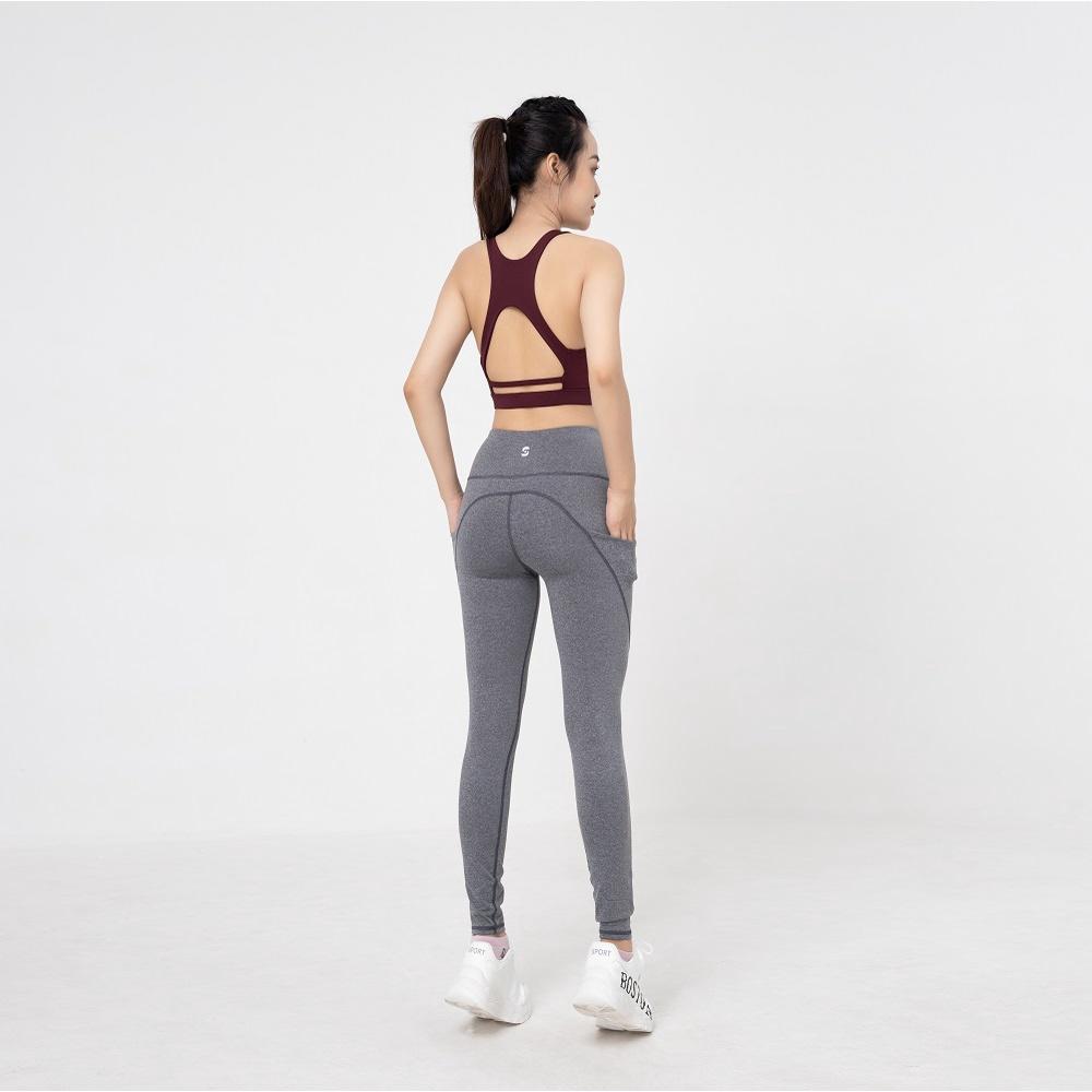 Set đồ tập gym yoga aerobic nữ áo bra 3 lớp kèm mút quần legging lưng cao co giãn đa chiều thoải mái