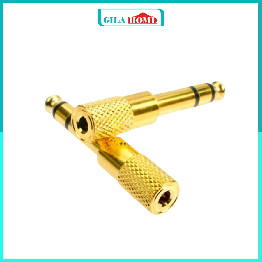 Jack Chuyển Đổi 6ly GILA HOME Chất Liệu Đồng Thau Rắn Có Độ Bền Cao Từ Cổng 3.5mm Cái Sang Cổng 6.5mm