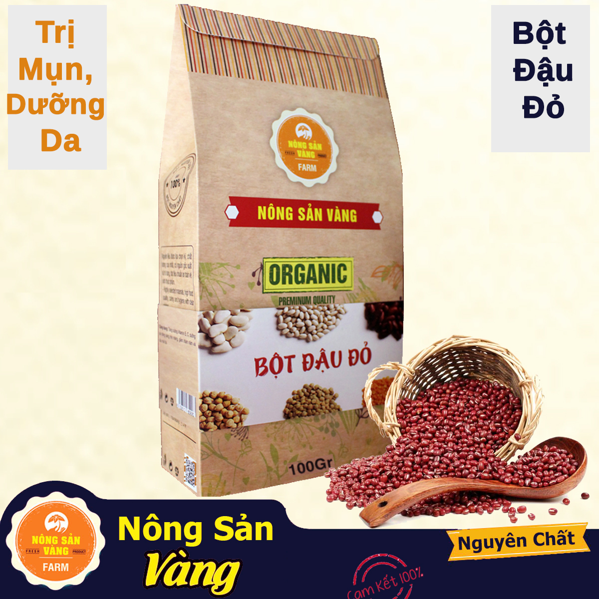 Bột Đậu Đỏ Làm Đẹp 500gr - Nông Sản Vàng