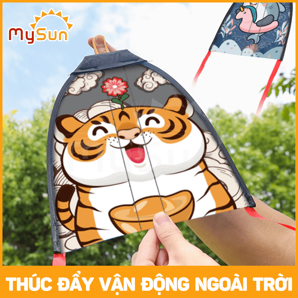 Con diều mini bắn vòng giun đẹp giá rẻ đồ chơi cho bé vận động ngoài trời MySun