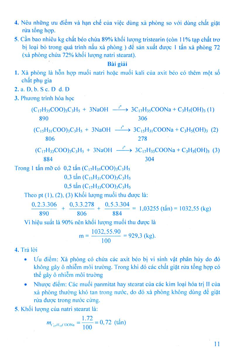 Giải Bài Tập Hóa Học Lớp 12 (Chương Trình Chuẩn)