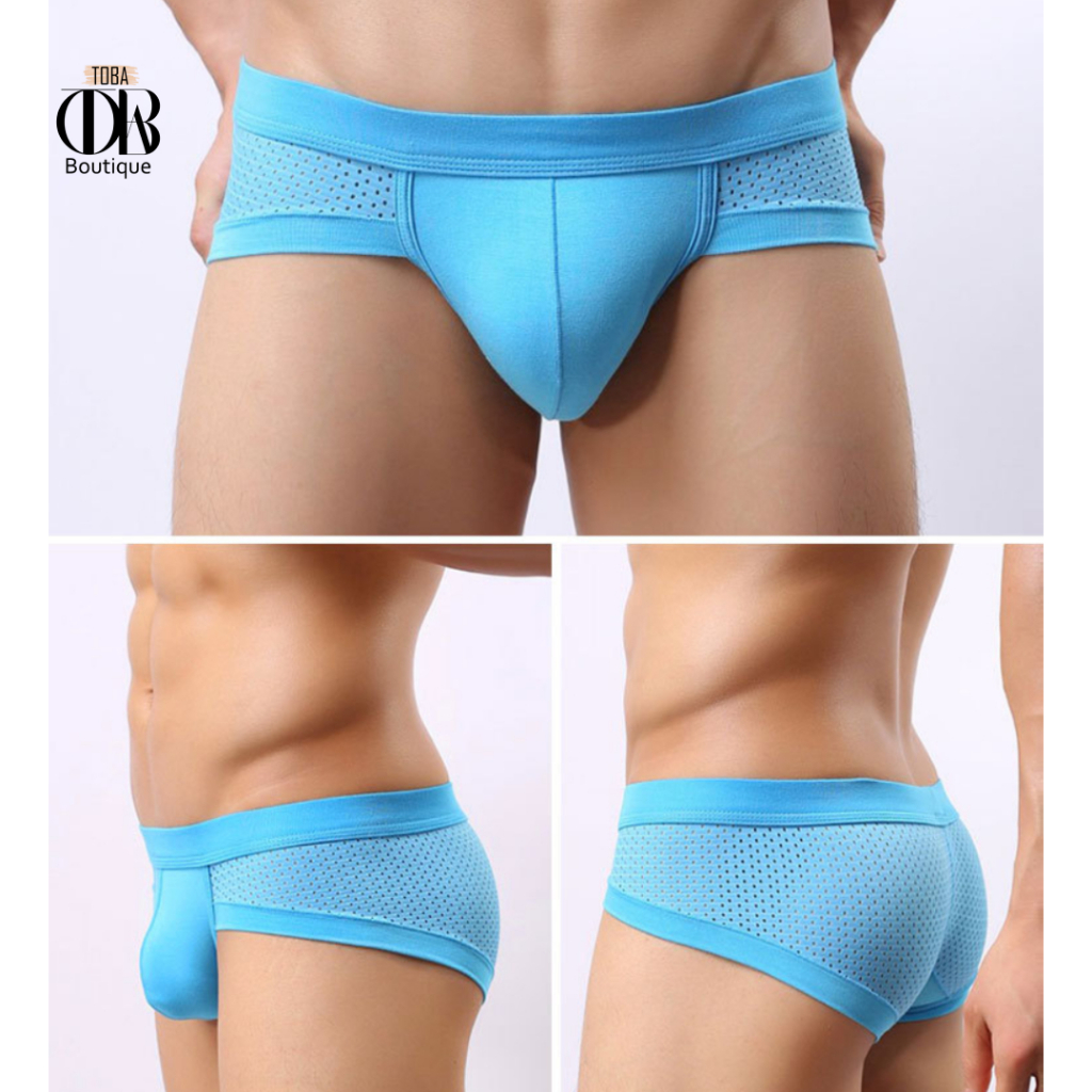 Quần lót nam Tam Giác Cotton phối Lưới TOBA Boutique thông thoáng thoải mái thời trang TBTGL01