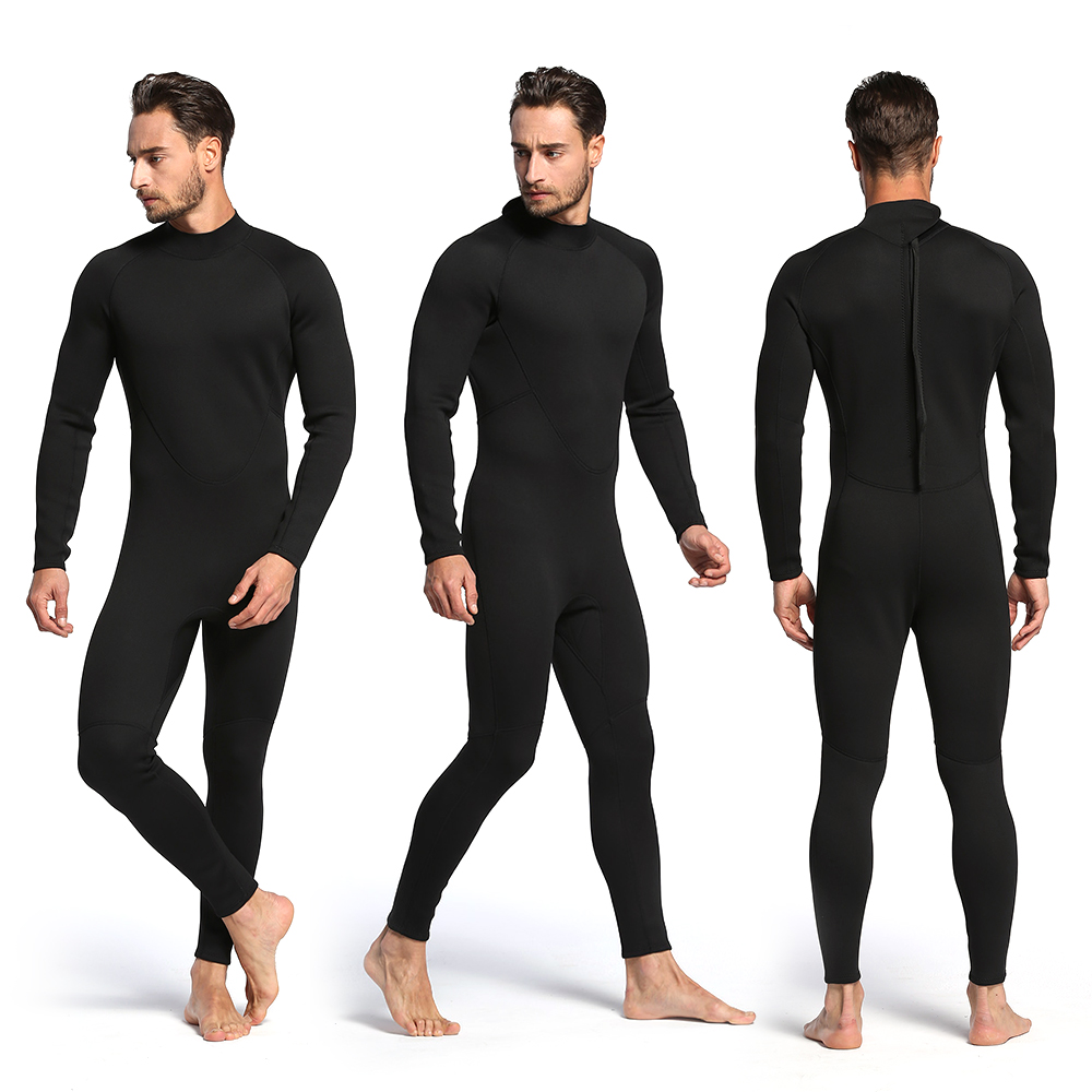 Bộ đồ bơi lặn Lướt sóng liền quần, dài tay, bằng vật liệu ni lông và cao su tổng hợp 2mm, mềm mại và ấm áp, chống UV cao