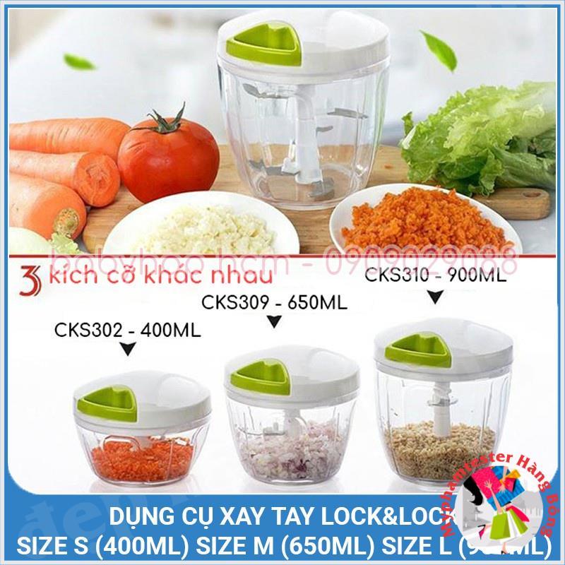 Dụng Cụ Xay Tỏi Ớt Băm Nhỏ Thực Phẩm Lock&amp;Lock Đủ Size Đủ Màu CKS321GRN CKS302 CKS307 CKS308 CKS309 CKS310 400-600-900ml