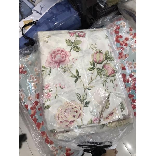 Bộ Chăn Ga Cotton Living 100%cotton Hàng Nhập Khẩu Cao Cấp 4 Món Hoa Hồng Vintage Nhẹ Nhàng