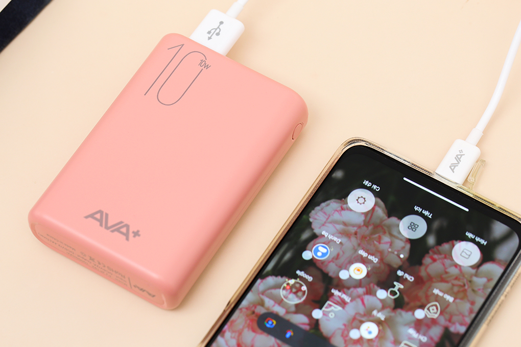 Pin sạc dự phòng Polymer 10.000 mAh AVA+ PJ JP192 - Hàng chính hãng - Hồng