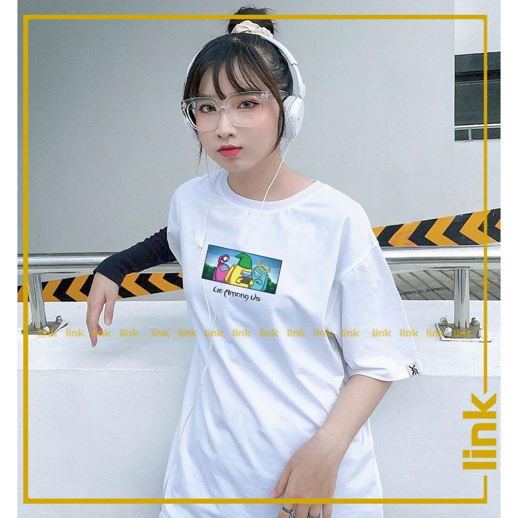 Áo LIE AMONG US tay lỡ dáng rộng unisex