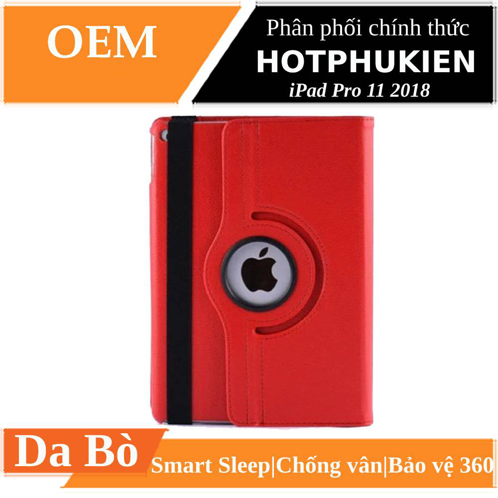 Bao da dành cho iPad Pro 11 2018 xoay 360 độ chống bụi chấm thấm tiện lợi