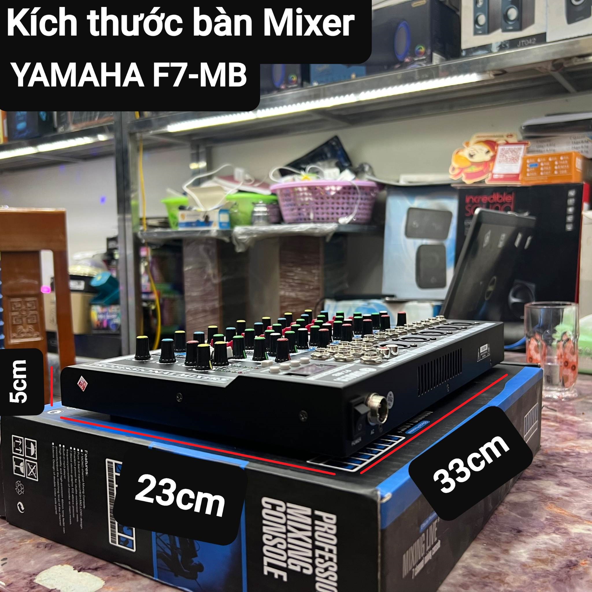 Bàn Mixer YAMAHA F7-MB: Có Bluetooth, USB.. Phù hợp mọi loại dàn hát karaoke, hát thu âm, hát Livestreams...