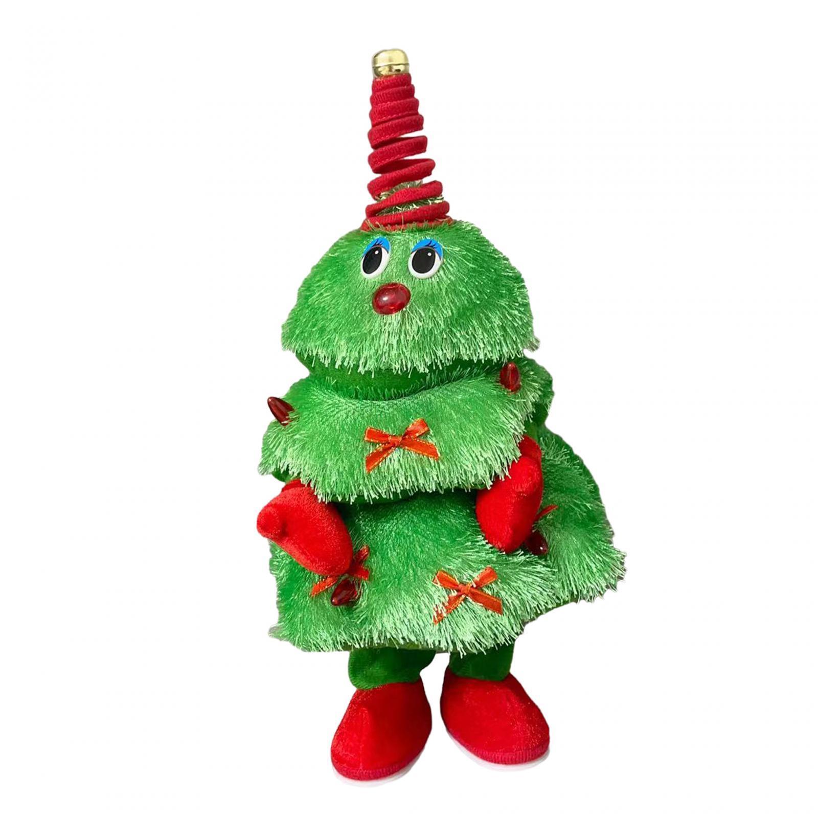 Christmas Tree Doll Singing Dancing Christmas Tree Plush Toy Dancing Musical Xmas Tree Figurine Gift Plush Toy for Ornament